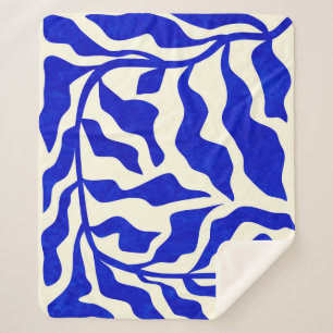 Indigo Elegance Sherpa Blanket