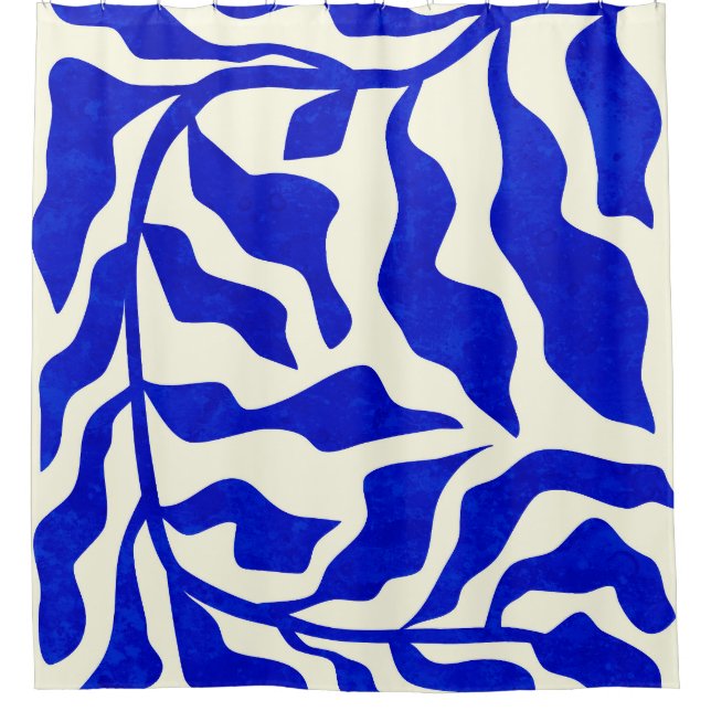 Indigo Elegance Shower Curtain (Front)