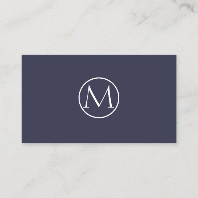 Indigo Elegant Business Card (Front)
