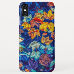 Indigo fall leaves swirl pattern Case-Mate iPhone case