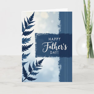 Indigo Floral Fathers Day Card