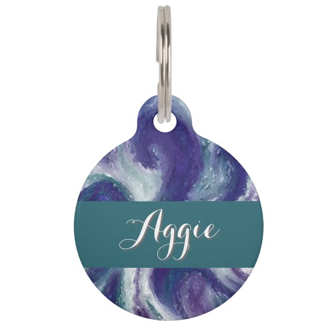 Indigo Flow Pet Tag (Front)