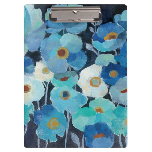 Indigo Flowers Clipboard (Front)