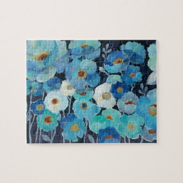 Indigo Flowers Jigsaw Puzzle (Horizontal)
