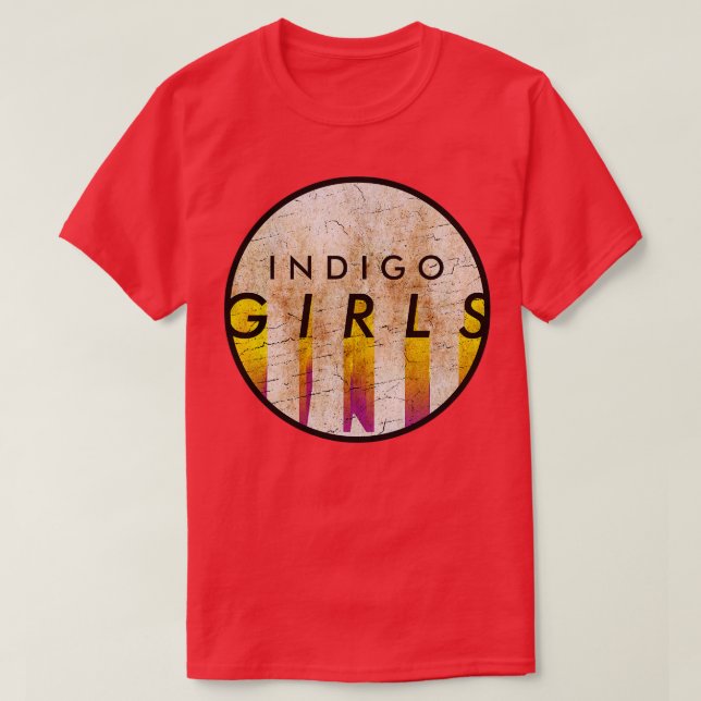 Indigo Girls VINTAGE YELLOW CIRCLE T-Shirt (Design Front)