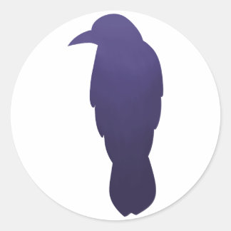 Indigo Gradient Crow Sticker