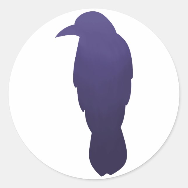 Indigo Gradient Crow Sticker (Front)