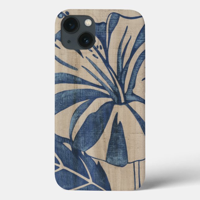 Indigo Hibiscus Case-Mate iPhone Case (Back)