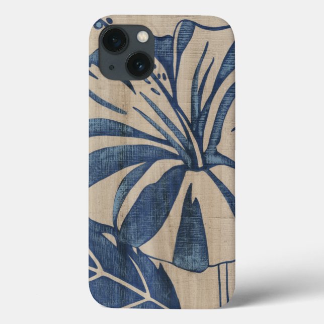 Indigo Hibiscus Case-Mate iPhone Case (Back)