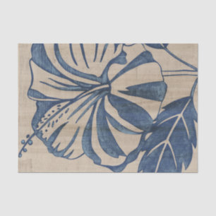 Indigo Hibiscus Tissue Paper