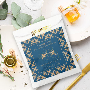 Indigo & Honeycomb Golden Bee Wedding Shower Favour Bags