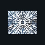 Indigo Ink Radial Motif Canvas Print<br><div class="desc">Indigo Ink Motif I by June Erica Vess. Radial design created from indigo blue colouring and various geometric shapes.</div>