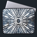 Indigo Ink Radial Motif Laptop Sleeve<br><div class="desc">Indigo Ink Motif I by June Erica Vess. Radial design created from indigo blue colouring and various geometric shapes.</div>
