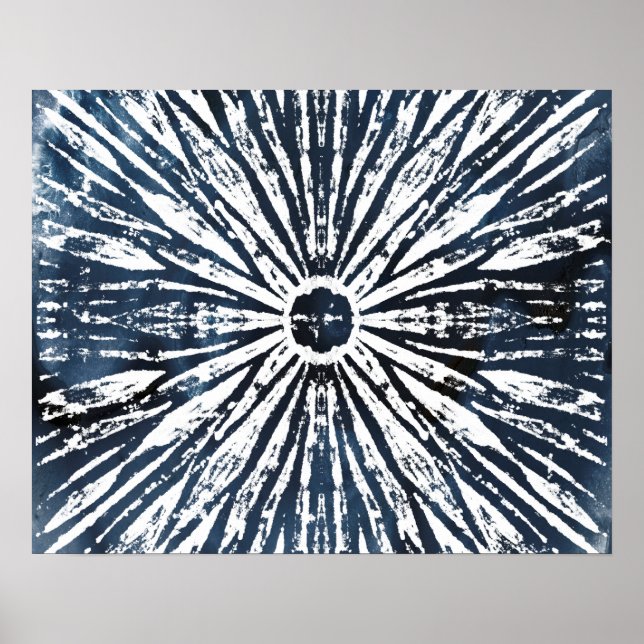 Indigo Ink Radial Motif Poster (Front)