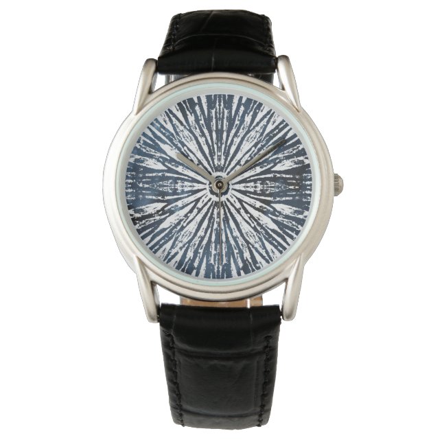 Indigo Ink Radial Motif Watch (Front)