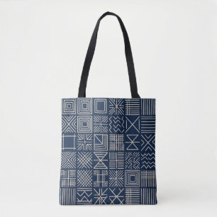 Indigo Mudcloth   Artisan Weave Tote Bag