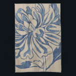 Indigo Mum Tea Towel<br><div class="desc">Floral</div>