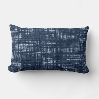 Indigo Navy Blue Lumbar Pillow
