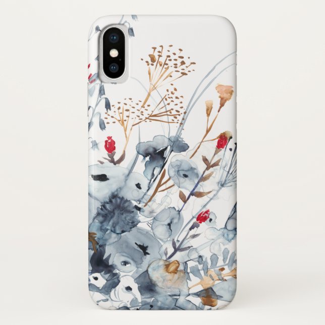 Indigo & Ochre - Watercolor Flowers Case-Mate iPhone Case (Back)