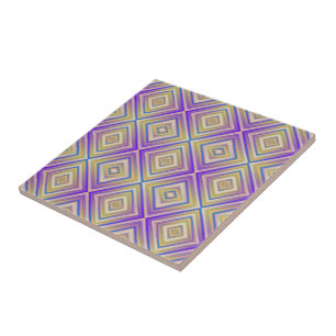 Indigo Purple Alternative Diamond Pattern Tile