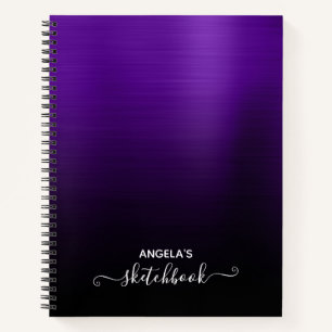 Indigo Purple and Black Ombre Sketch Notebook