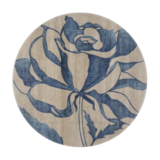 Indigo Rose Cutting Board (Front)