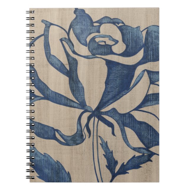 Indigo Rose Spiral Notebook (Front)