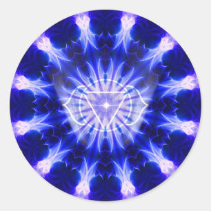Indigo Scout Mandala Classic Round Sticker