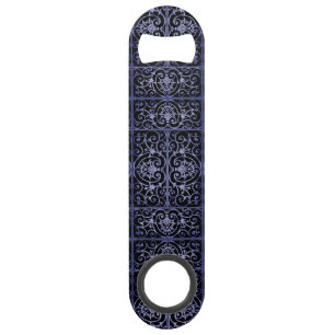 Indigo scrollwork pattern