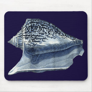 Indigo Shells I Mouse Pad
