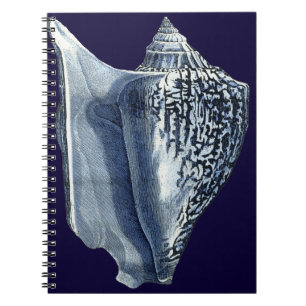 Indigo Shells I Spiral Notebook