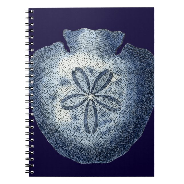 Indigo Shells III Spiral Notebook (Front)