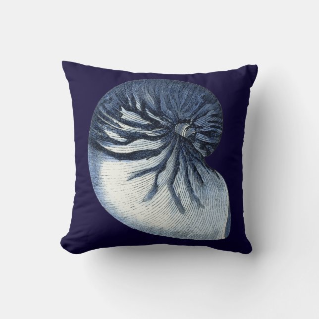 Indigo Shells VII Cushion (Front)