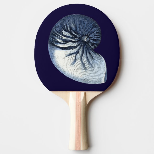Indigo Shells VII Ping Pong Paddle (Front)