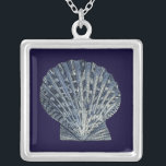 Indigo Shells VIII Silver Plated Necklace<br><div class="desc">Marine Life</div>