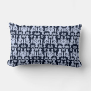 Indigo Shibori Pillow: Textured Dye Dreams Lumbar Cushion
