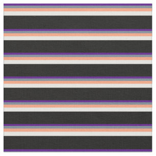 Indigo, Slate Grey, Light Salmon, White & Black Fabric