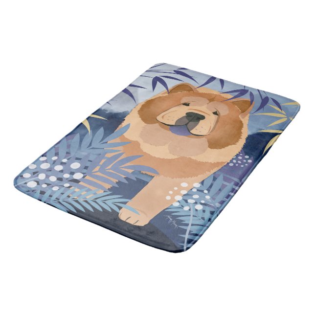 INDIGO smooth chow crate pad Bath Mat (Angled)