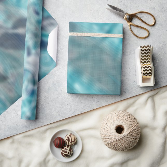 Indigo Splash drops Wrapping Paper (Crafts)