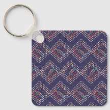 Indigo Stitched Diamonds