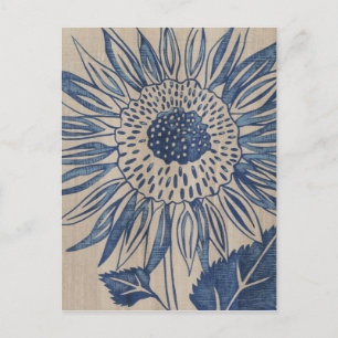 Indigo Sunflower Postcard