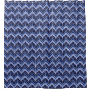Indigo Tangram Shower Curtain