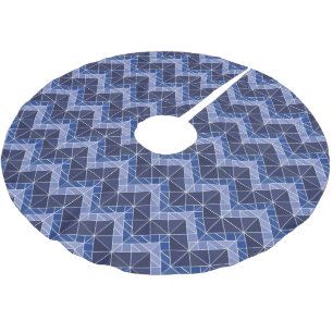 Indigo Tangram Tree Skirt