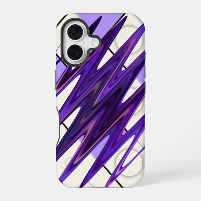 Indigo Thunder dreams iPhone 16 Case (Back)