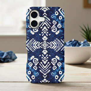 Indigo Tribal Navy Blue Symmetrical