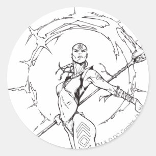 Indigo Tribe 9 Classic Round Sticker