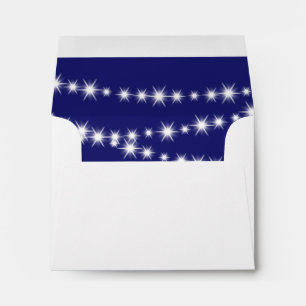 Indigo Twinkle Lights RSVP Envelope