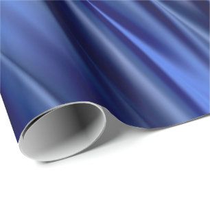 Indigo & violet blue satin style stripes wrapping paper