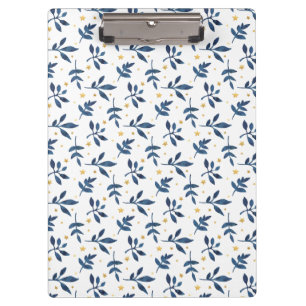 Indigo with gold faux stars clipboard