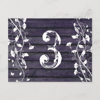 Indigo Wood Table Number Postcard